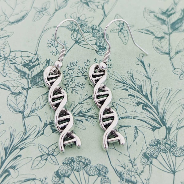 DNA earrings, science gift, nurse gift, geek earrings, genetics gift, doctor earrings, doctor gift, biology earrings, biology gifts