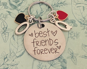 Bestfriend themed keyring, gifts for best friends, bff gifts, girl squad gifts, forever friend gifts, friends jewellery, friendship gifts