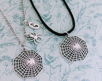 Spider ketting, spider sieraden, spider minnaar geschenken, gotische ketting, gotisch thema, Halloween geschenken, Halloween hanger ketting,
