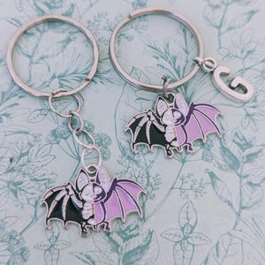 Personalised Bat keyring, spooky bat keychain, bat lovers gifts, Halloween inspired bat gifts, Halloween themed accessories, halloween party