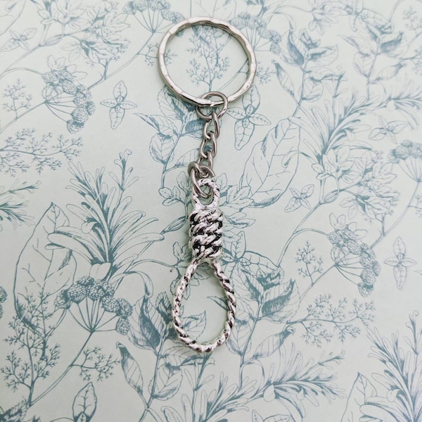 Noose keychain, gothic gifts, gothic keychain, emo gifts, Halloween lovers, Halloween keychain, big keychain, bag charm, birthday gifts,