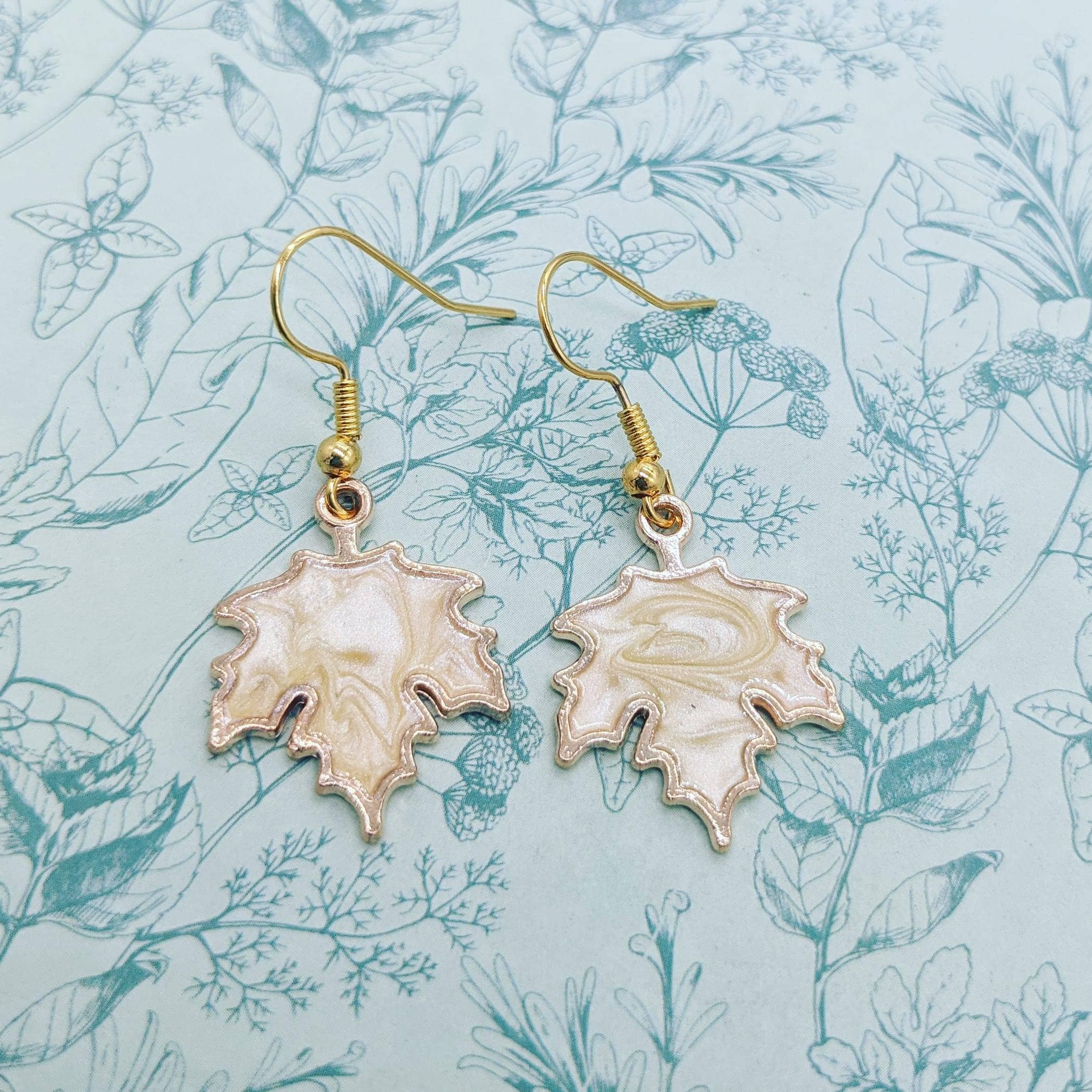 Layered Maple Leaf Earrings main image 0