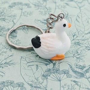 Gans Sleutelhanger, gans minnaar geschenken, gans boer, gans geïnspireerd, vogel geïnspireerd, vogel minnaar geschenken, vogel Sleutelhanger, gans sieraden, vogel fan cadeau