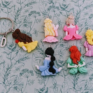Porte-clés princesse, bijou de sac princesse, accessoires de cartable, porte-clés pour enfants, cadeaux pour enfants, thème princesse, cadeaux pour nièce,
