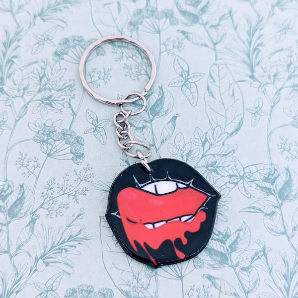 Lips Keychain, gothic keychain, punk inspired gifts, rockabilly Keychain, rockabilly gifts, punk lovers, rock chic gifts, teen gift ideas,