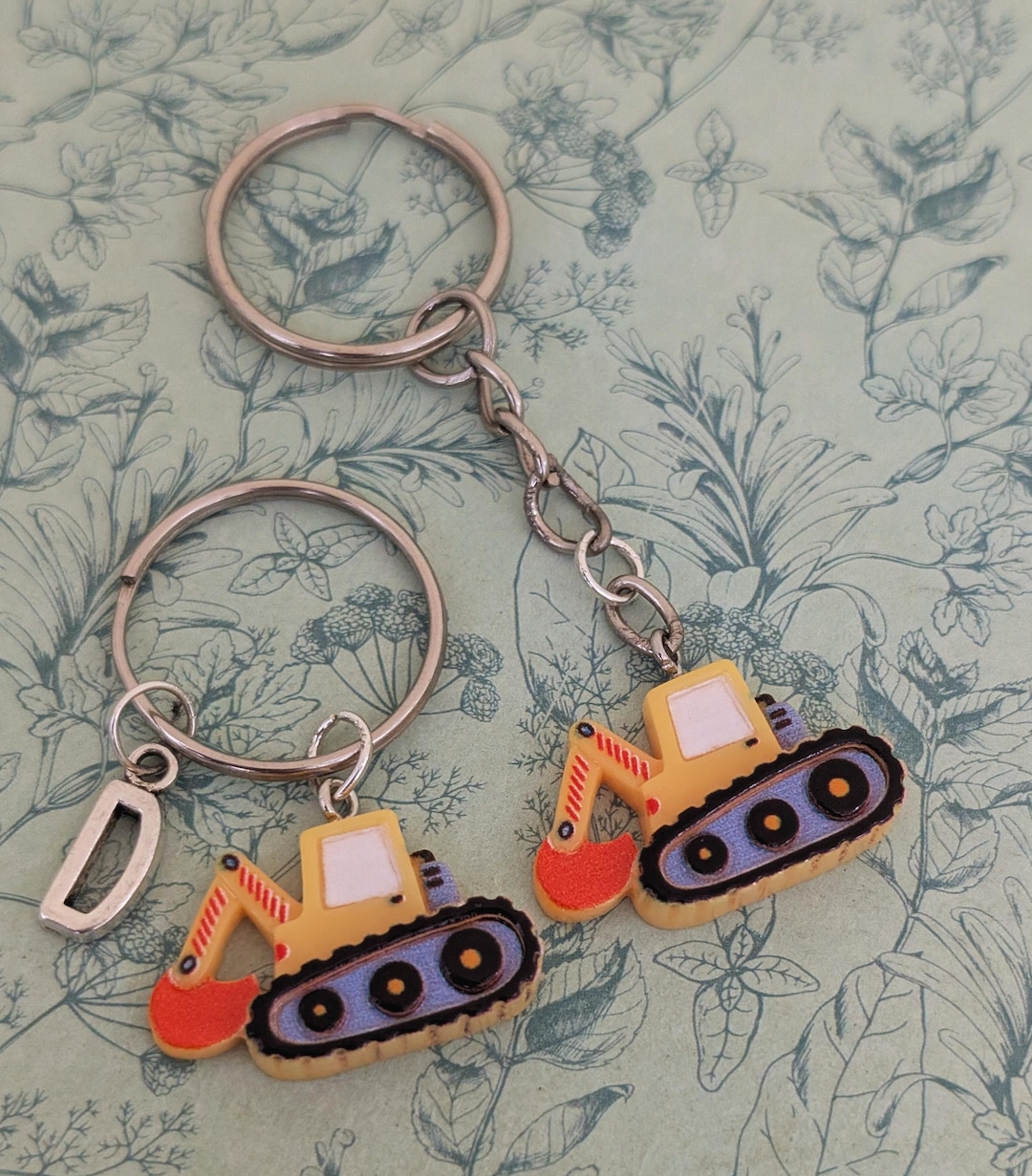 Digger Key Chain Digger Keyring Personalised, Excavator Keyring, Work Man Gifts, Gifts ...