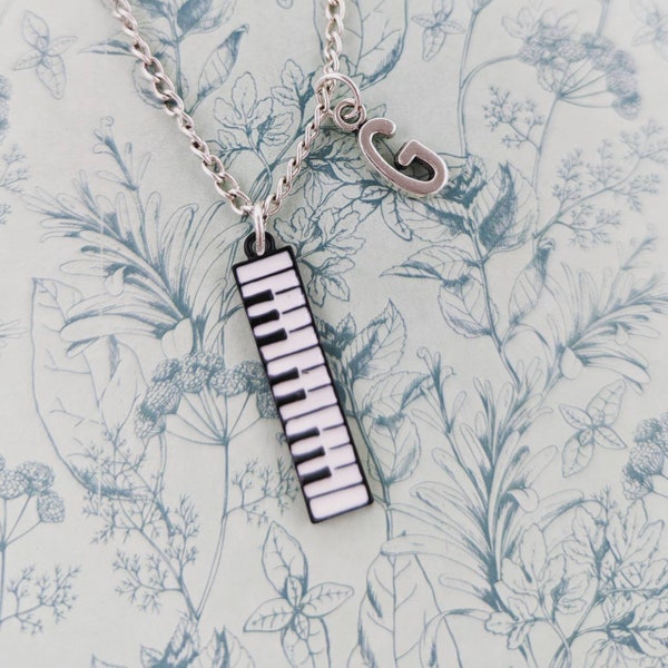 Klavier Halskette, Musik Themen Geschenke, Musik inspirierte Geschenke, Pianist Schmuck, Geschenke für Klavierlehrer, Musik Schmuck Geschenkideen, Klavierstimmer