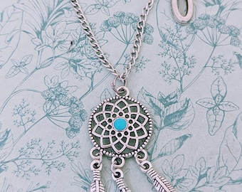 Dreamcatcher necklace, dreamcatcher gifts, hippie necklace, statement necklace, statement jewellery, spirit inspired gifts, spiritual gifts,