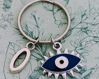 Blue protection evil eye keychain, protection evil eye Keyring, evil eye charm, evil eye accessories, Turkish inspired gifts, secret Santa