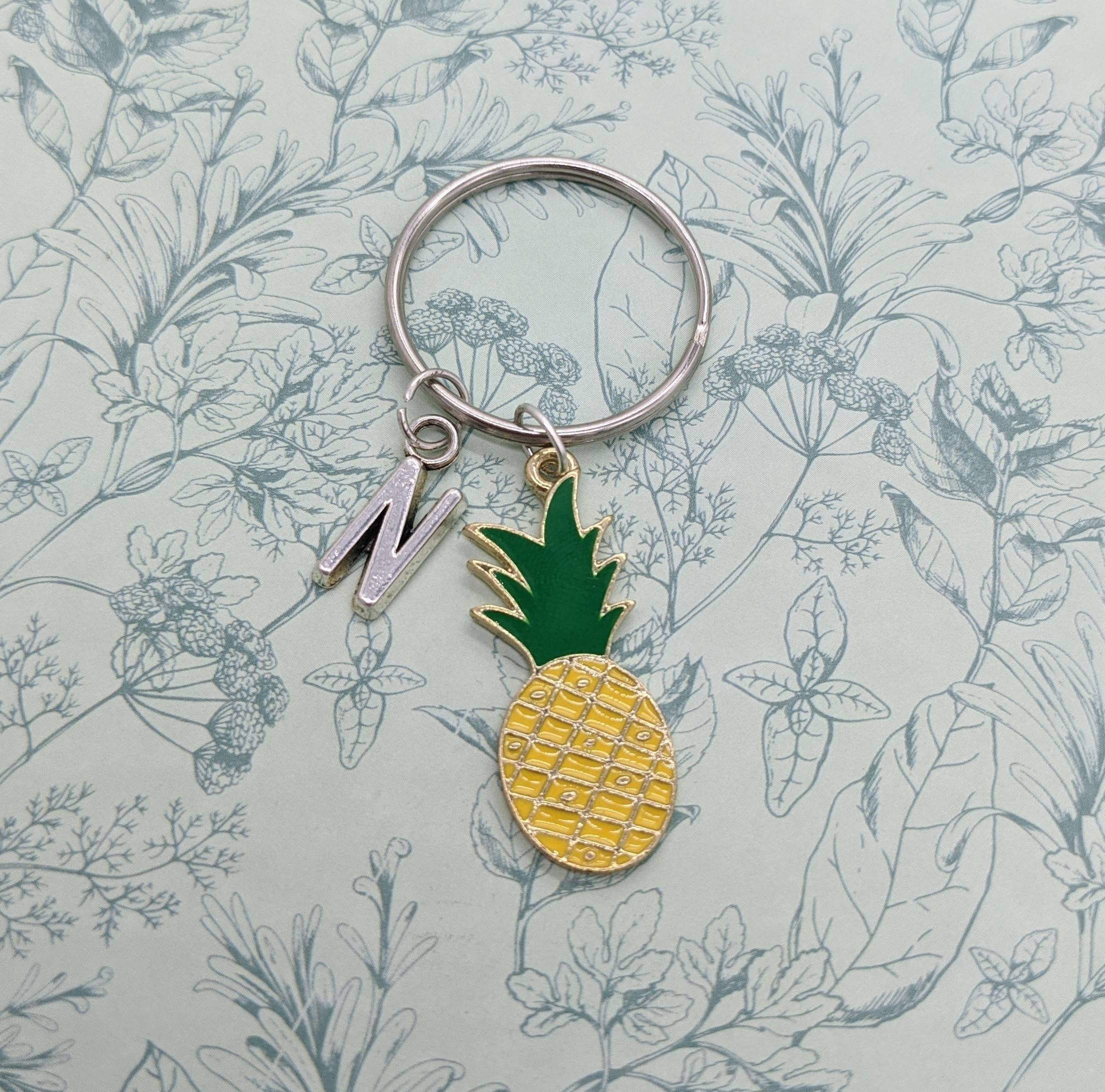 Portachiavi 3D A Forma Di Ananas Con Strass, In Lega Di Metallo, Rosa, Con Nastro Adesivo Bonus Wiz BBQT