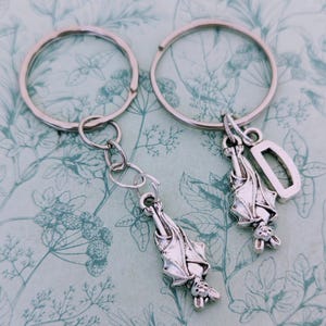 Hanging bat keychain, bat watcher gifts, Halloween bat bags charms, gifts for bat lovers, gifts for bat watchers, gothic accessory,