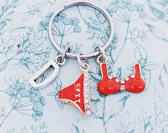 Bikini keychain, underwear model gifts, summer keychain, beach bag accessories, novelty keychain, lifeguard gifts, swimmer gifts,