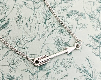 Arrow necklace, arrow jewelry, archery necklace, archer gifts, archery inspired, hunter inspired, archery themed, archery lovers,