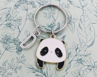 Panda keychain, panda keyring, panda gifts, custom animal keyring, animal gifts, panda accessories, panda bear gifts, bear lovers, bff gifts