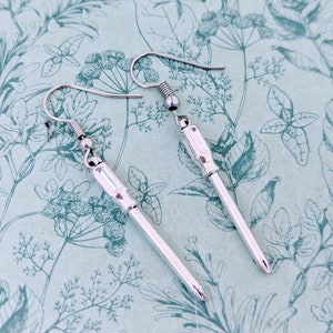 Screwdriver earrings, novelty earrings, tool earrings, builder gifts, stocking fillers, charm earrings, diy earrings, builder earrings,
