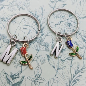 Rose flower keychain, rose flower gifts, rose themed, bag charm, flower accessories, friend gifts, girlfriend gifts, grandma gifts, nan gift