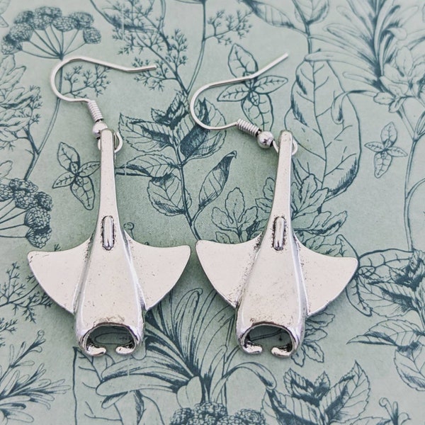 Stingray earrings, stingray jewelry, statement earrings, sea animal lovers, stingray lover gifts, Stingray gift, nautical themed, fish gifts