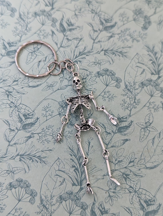 Skeleton Keyring Halloween Keychain Skeleton Gift Gothic