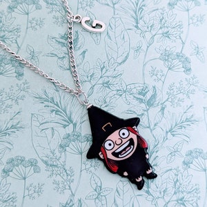 Hexen Anhänger Halskette, Hexen Anhänger, Geschenke für eine kleine Hexe, Hexen Begehren Geschenke, Hexen Schmuck, pagan inspiriert, Halloween inspiriert,