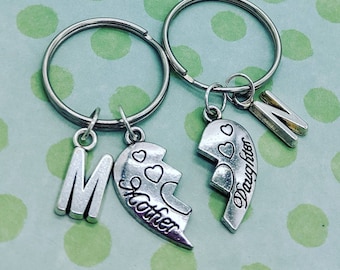 Llavero madre hija, regalo madre, regalo hija, regalo para ella, rellenos de medias, regalo madre hija, llavero madre, llavero corazón, llavero corazón,