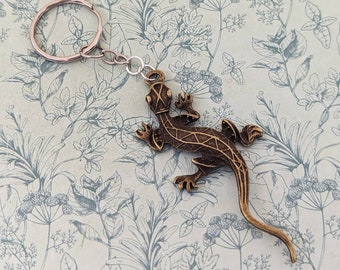 Lizard keychain, lizard lover gifts, reptile lover gifts, reptile keychain, gecko keychain, gecko keyring, gecko gifts, boyfriend gifts
