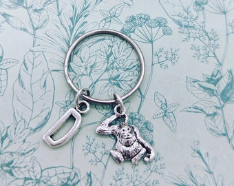 Monkey Keychain, orangutan keychain, orangutan gifts, animal Keychain, zoo keeper gifts, monkey lover gifts, monkey themed, bag accessory,