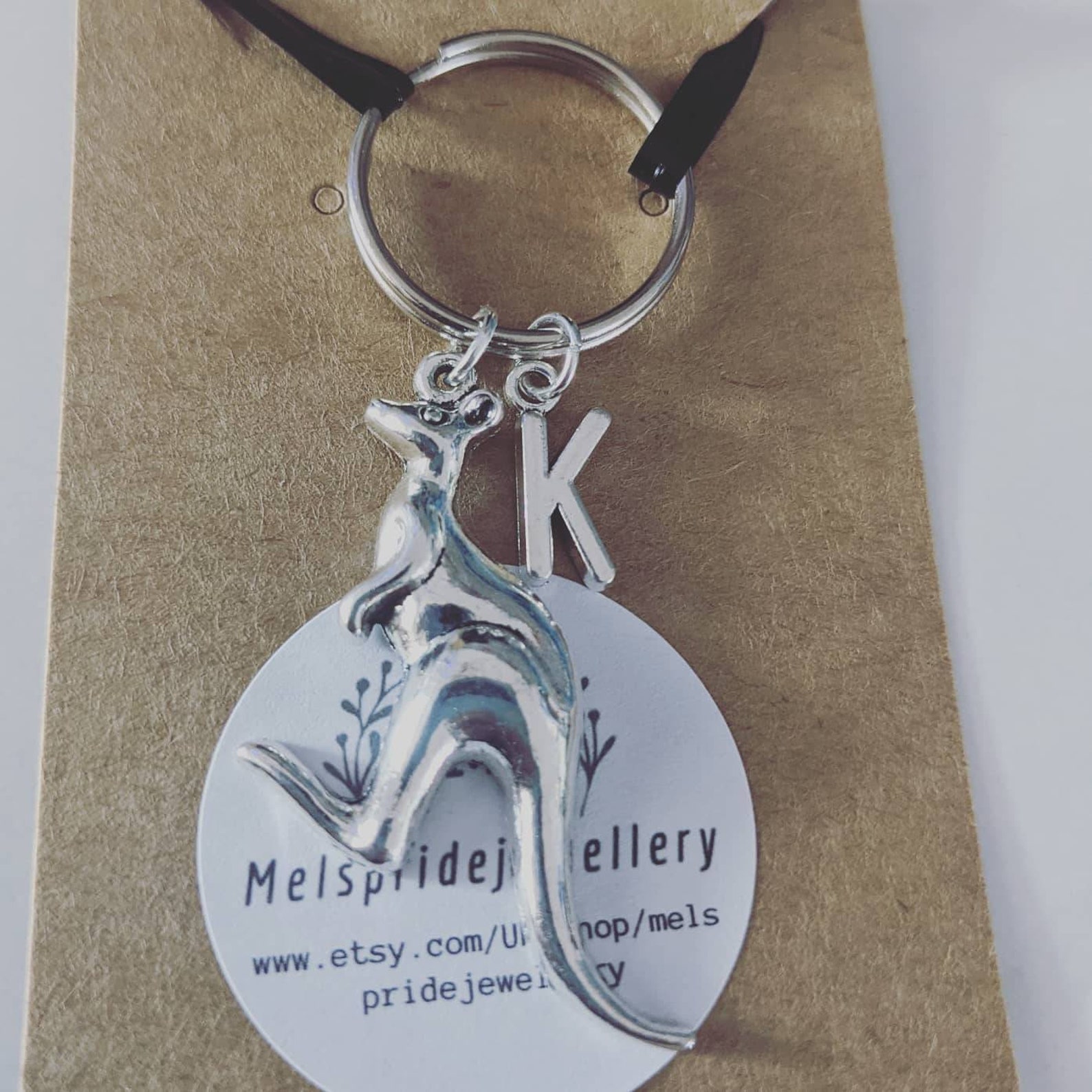Kangaroo Keychain Kangaroo Lover Gifts Sister Gifts Initial Etsy UK