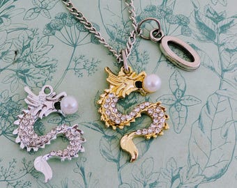 Silver dragon necklace, dragon lover gifts, Chinese dragon, Chinese new year gifts, dragon style jewellery, mythical dragon, dragon inspired