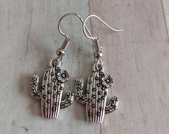 Cactus earrings, cactus jewellery, plant earrings, tropical earrings, gifts for her, sister gifts, summer earrings, summer jewelry