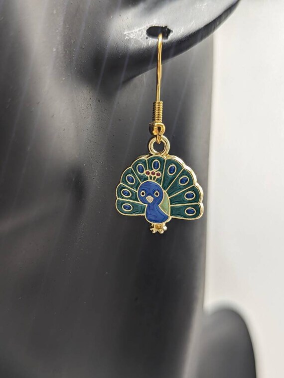 Orecchini a forma di pavone, gioielli a forma di pavone, regali per gli amanti dei pavoni, accessori a forma di pavone, orecchini a forma di uccello, gioielli a forma di uccello, regali