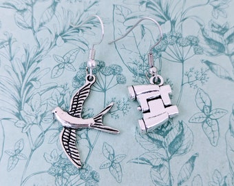 Seagull earrings, seagull jewellery, bird earrings, bird jewelry, bird lovers gifts, bff gifts, sister gifts, secret santa, bird watcher,
