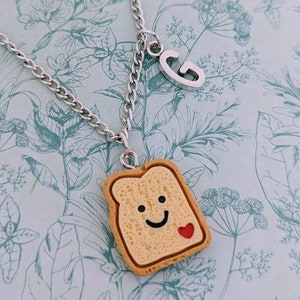 Toast necklace, pastry chef necklace, pastry chef gifts, foodie gifts, foodie necklace, food lover gifts, waitress gifts, kawaii necklace,