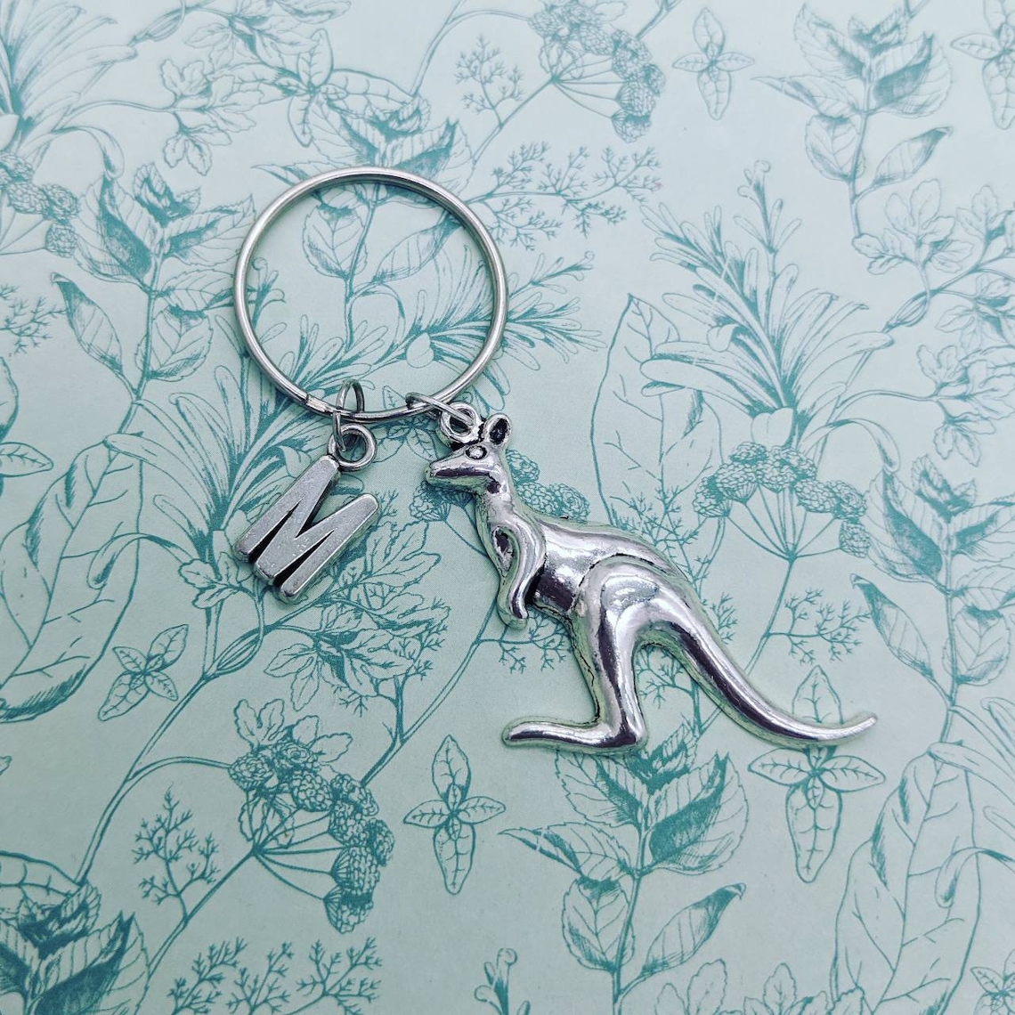 Kangaroo Keychain Kangaroo Lover Gifts Sister Gifts Initial Etsy UK