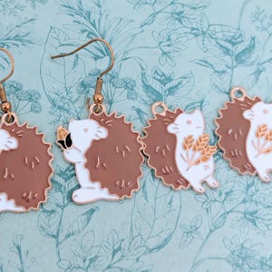 Igel Ohrringe, Igel Schmuck, Igel Liebhaber Geschenke, Igel unter dem Motto, Tier Ohrringe, Tierliebhaber, Waldtier Geschenke,
