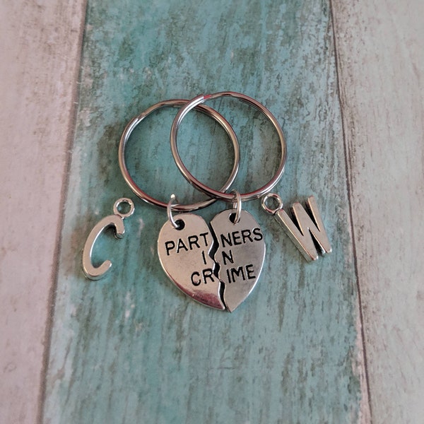 Friendship keyring, bff gifts, friendship gifts, gifts for her, partners in crime gifts, squad gifts, personalised keyring, sister gifts