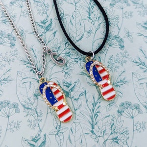 Flip flop necklace, flip flop pendant, flip flop lover gifts, flip flop inspired, shoe lover gifts, shoe addict, initial necklace, bff gifts