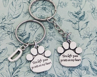 Pet loss gift, pet loss keyring, dog keyring, cat keyring, paw keyring, pet memorial, keepsake gifts, pet lover gifts, personalised keyring