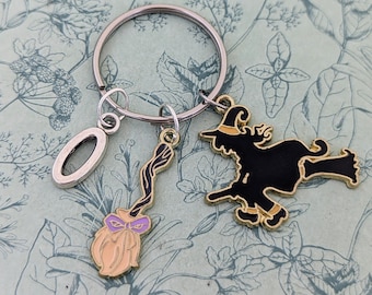 Llavero de bruja, llavero de bruja, regalos para amantes de las brujas, llavero de Halloween, accesorios de Halloween, regalos de halloween, regalos de aquelarre de brujas,