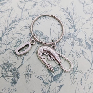 Shrimp keychain, ocean keychain, personalised keyring, bff gifts, sister gifts, secret santa, animal keychain, bag charm, bag accessories,