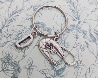 Shrimp keychain, ocean keychain, personalised keyring, bff gifts, sister gifts, secret santa, animal keychain, bag charm, bag accessories,