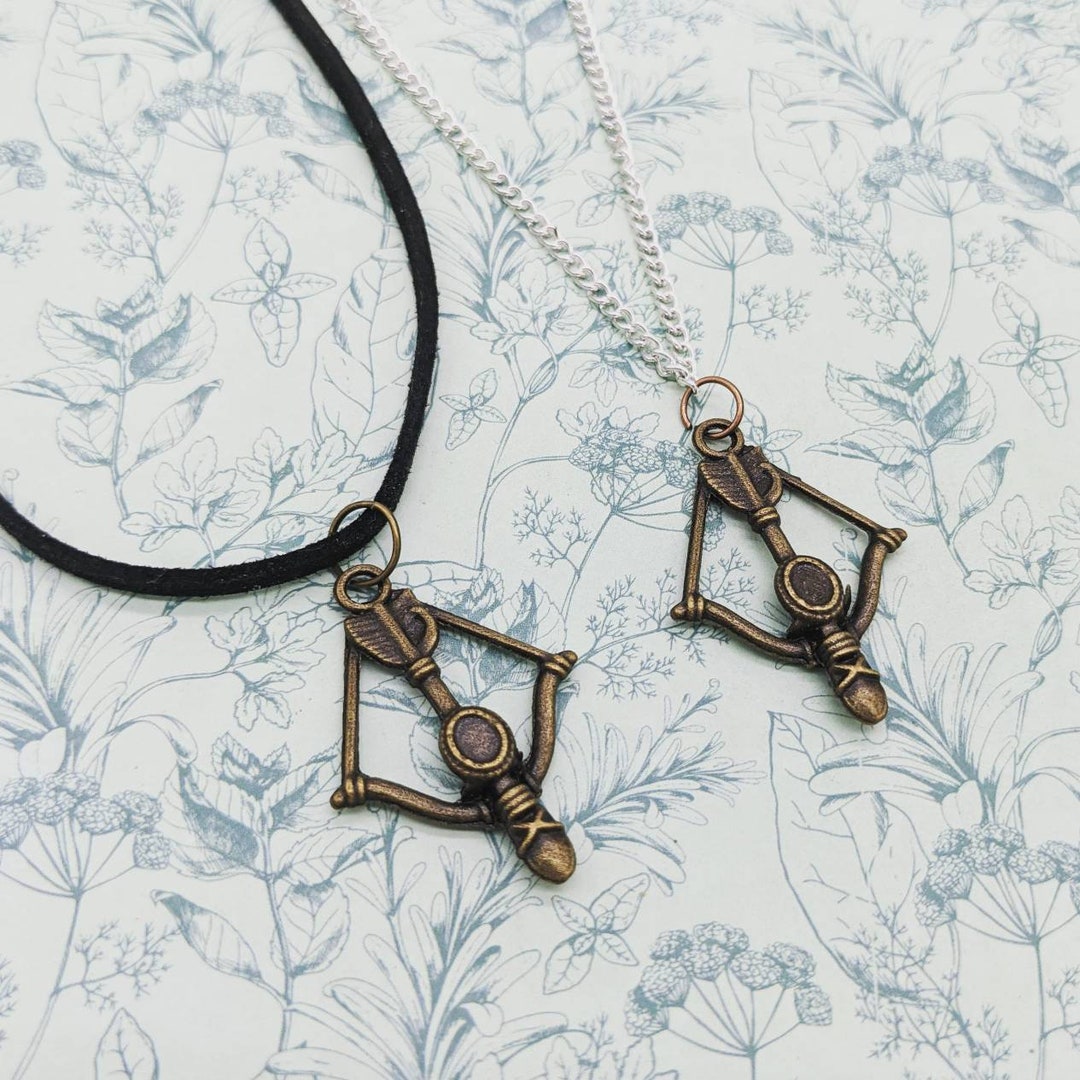 Bow and Arrow Necklace, Archery Necklace, Archery Jewelry, Arrow
