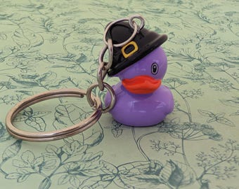 Witchy ducky keyring, witch coven gifts, witch lover gifts duck lover gifts, Halloween accessories, Halloween duck keyring, duck charm