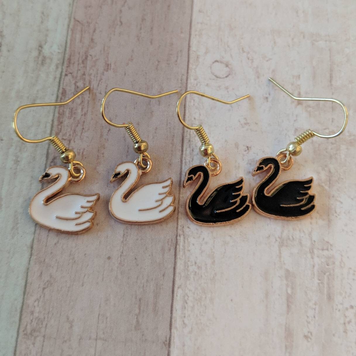 Swan Earrings, Dazzling Swan Drop Earrings, Iconic Swan Earrings, Swan Studs, Glam Earrings, Bird Drop Earrings, Animal Earring, Unique Gift