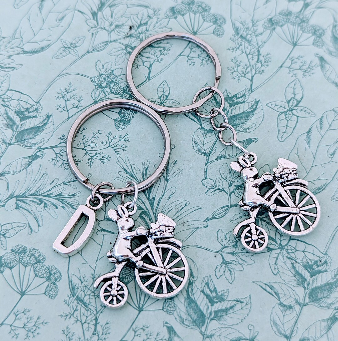 Rabbit Keyring, Rabbit Keychain, Bunny Keychain, Personalized Animal ...