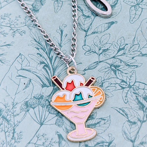 Collier alimentaire, bijoux alimentaires, collier de crème glacée, collier personnalisé, collier d'été, cadeaux de nouveauté, collier de nouveauté, bijoux de plage,