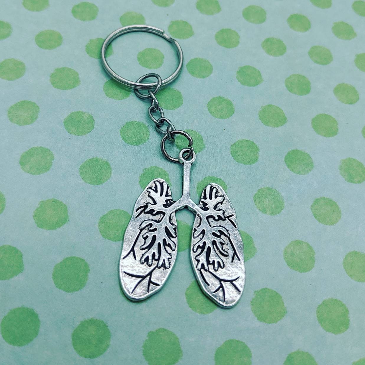 Lung keychain anatomy keychain gothic gifts doctor gifts Etsy