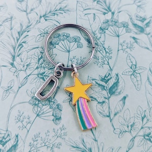 Porte-clés accessoire de sac étoile filante, porte-clés pour enfants, cadeaux pour enfants, retour à l'école, accessoires de sac, cadeaux pour fille, cadeaux pour enfants
