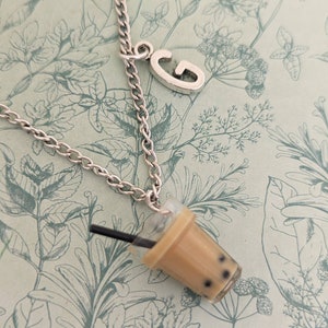Bubble tea necklace, boba lover gifts, boba necklace, tea lover gifts, bubble tea lovers, novelty necklace, novelty gift, kawaii necklace,