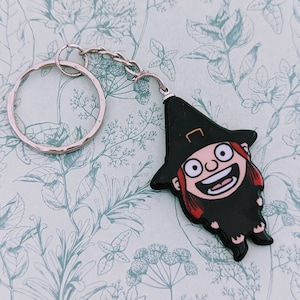 Witch Keychain, witch Keyring, witch lover gifts, gifts for a witch, little witch gifts, Halloween Keychain, Halloween bag charm, witchy