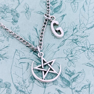Pentagram necklace, pentagram jewelry, witch necklace, celestial necklace, gothic jewellery, witchy gifts, pentacle necklace, pagan gifts